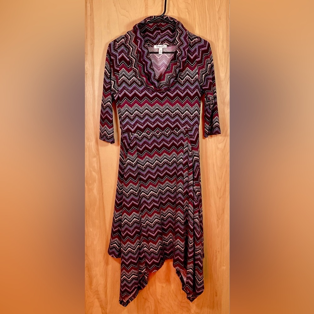 Corey P Chevron Sweater Dress - EUC